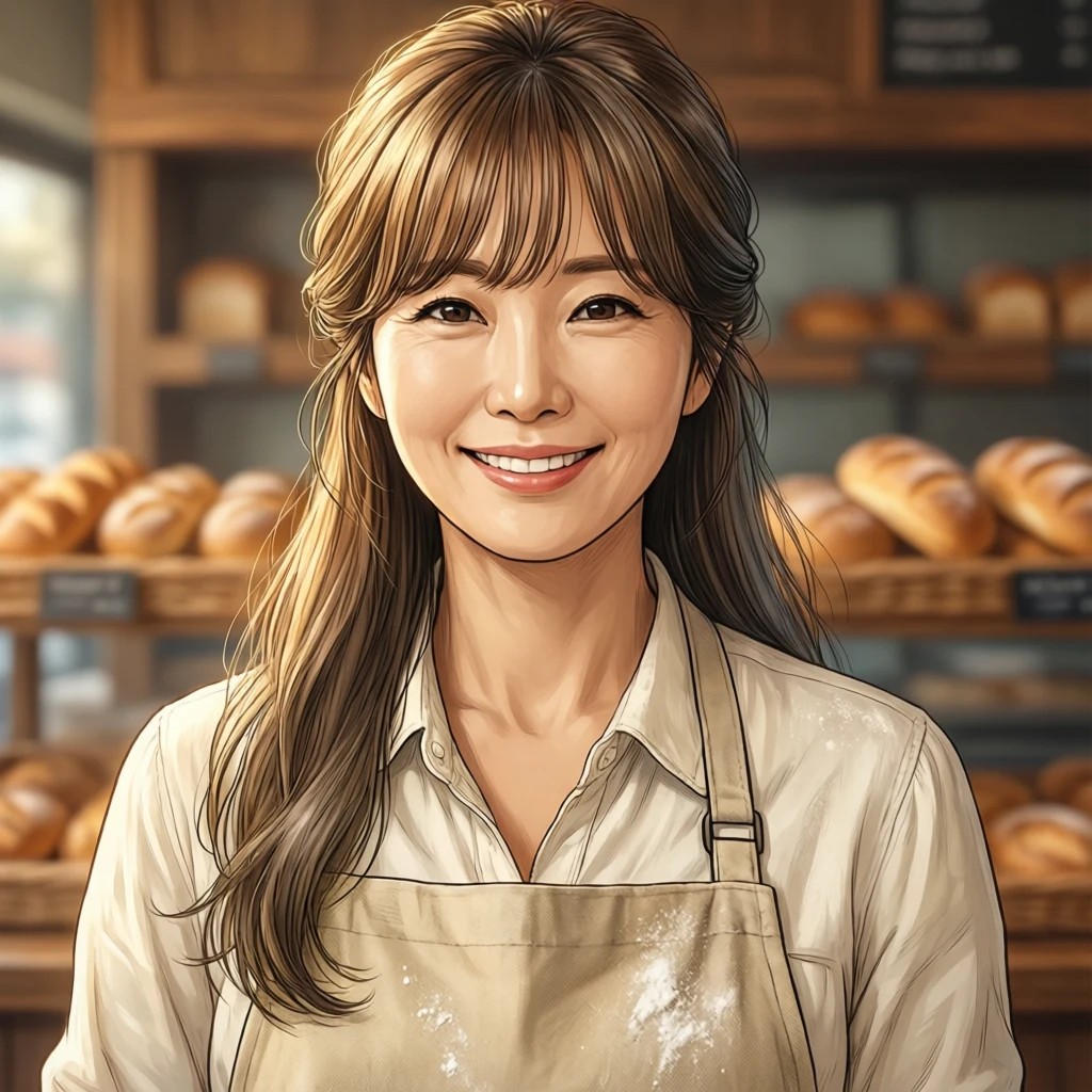 제주대 앞 예시빵집 가게 AI 얼굴