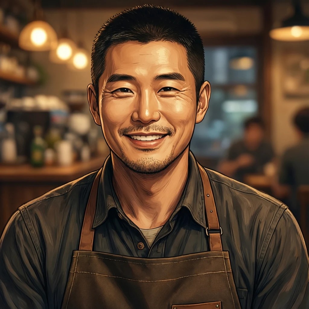 건국대 앞 예시카페 가게 AI 얼굴