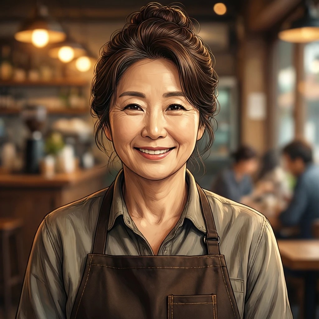 경북대 앞 예시카페 가게 AI 얼굴
