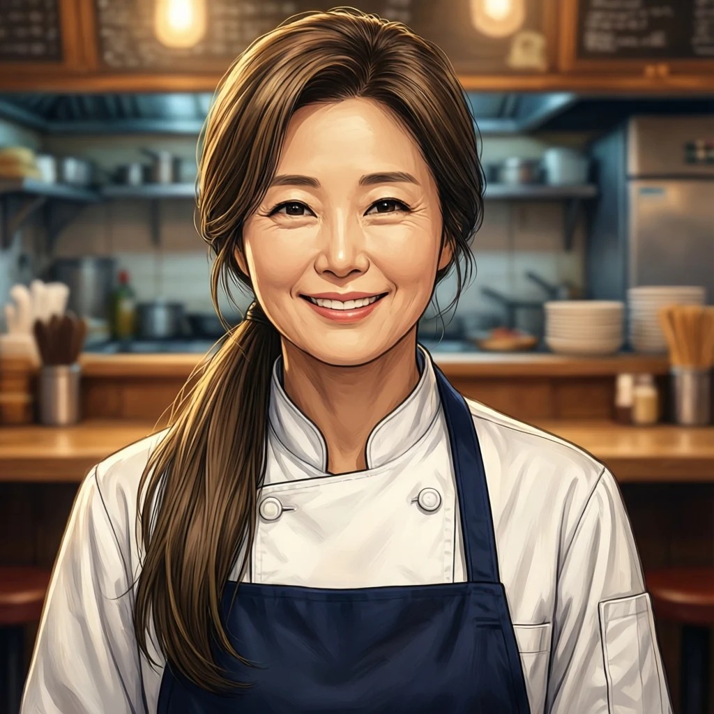 강원대 앞 예시식당 가게 AI 얼굴