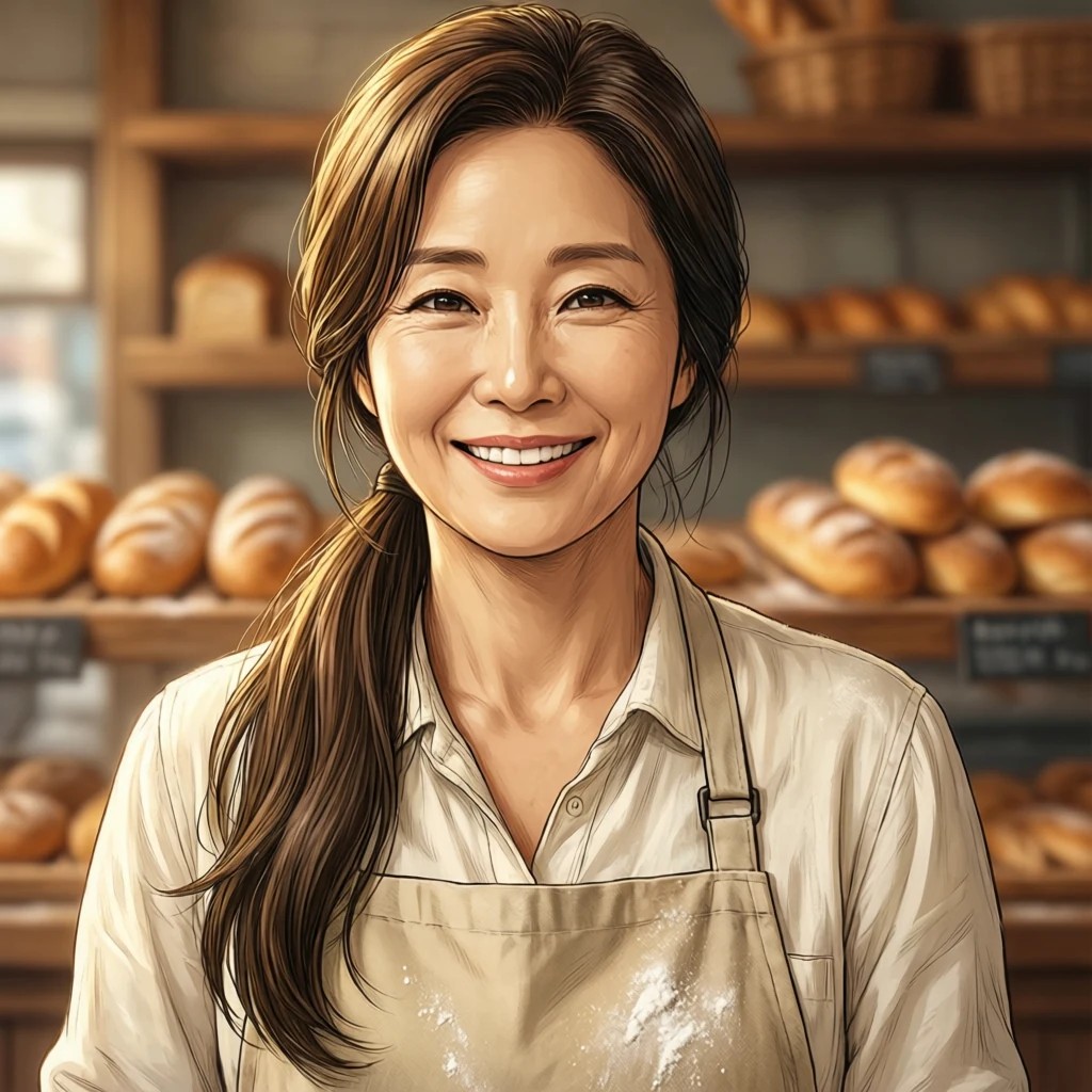 충남대 앞 예시빵집 가게 AI 얼굴