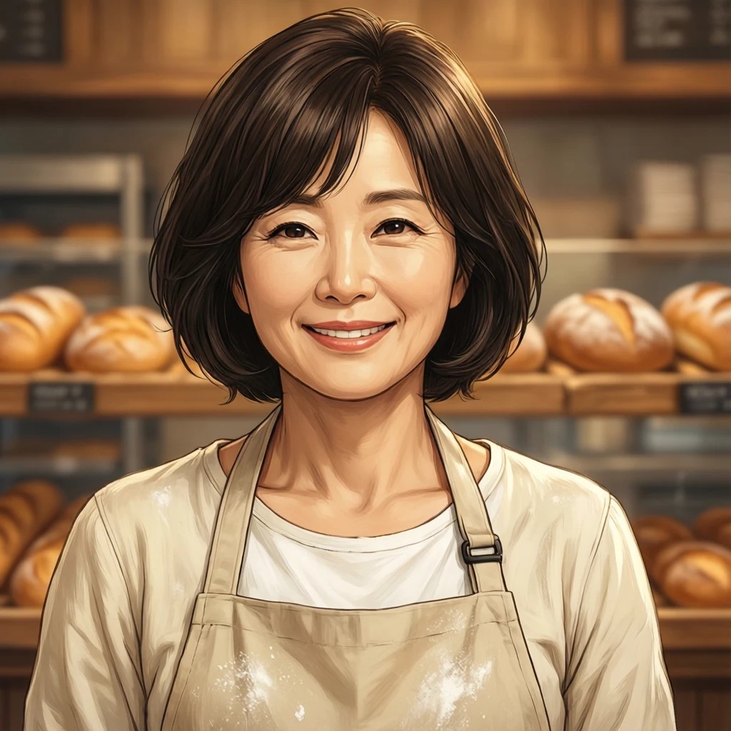 홍익대 앞 예시빵집 가게 AI 얼굴