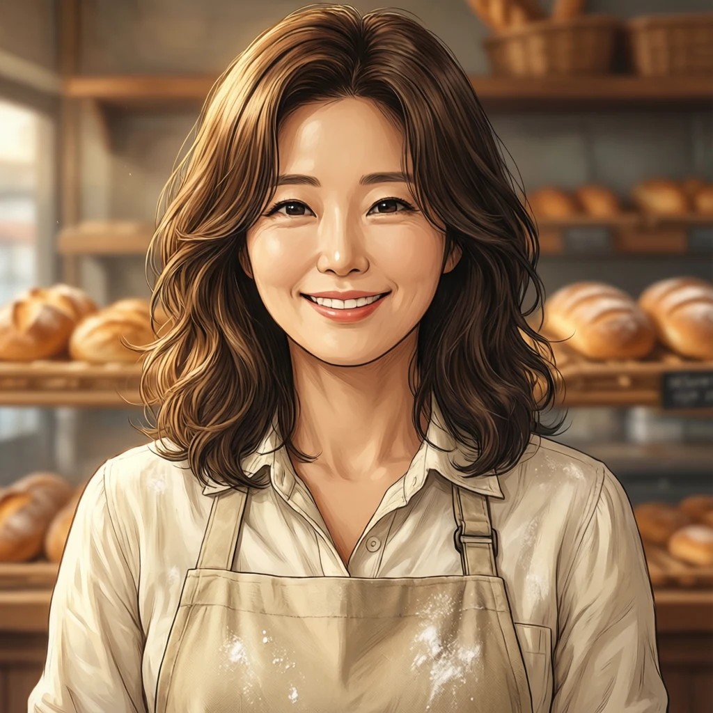 충북대 앞 예시빵집 가게 AI 얼굴