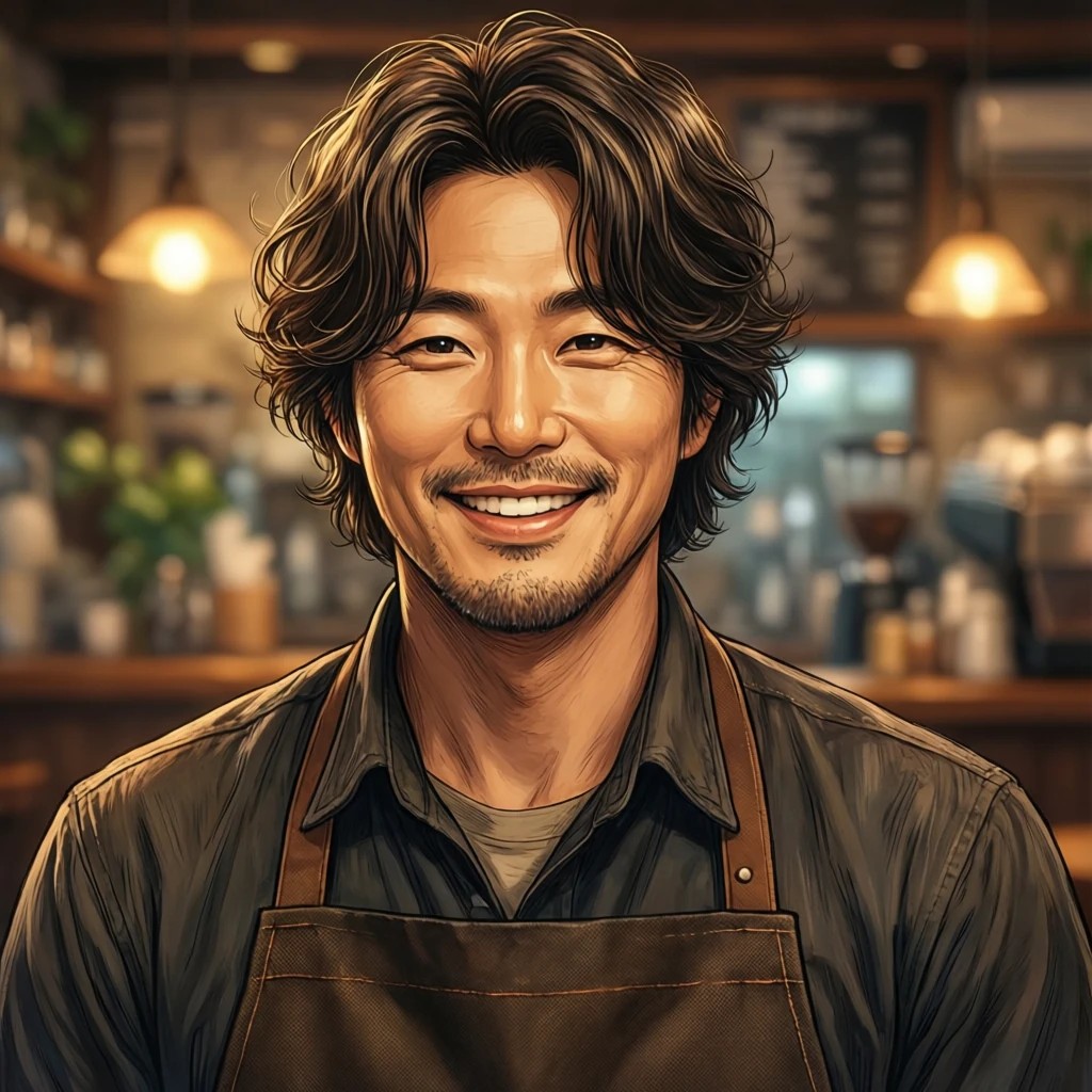 신라대 앞 예시카페 가게 AI 얼굴