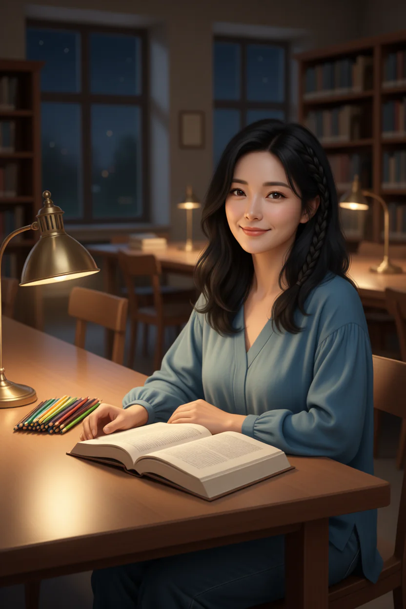 부산대 가현 조교 — 밤 · 도서관