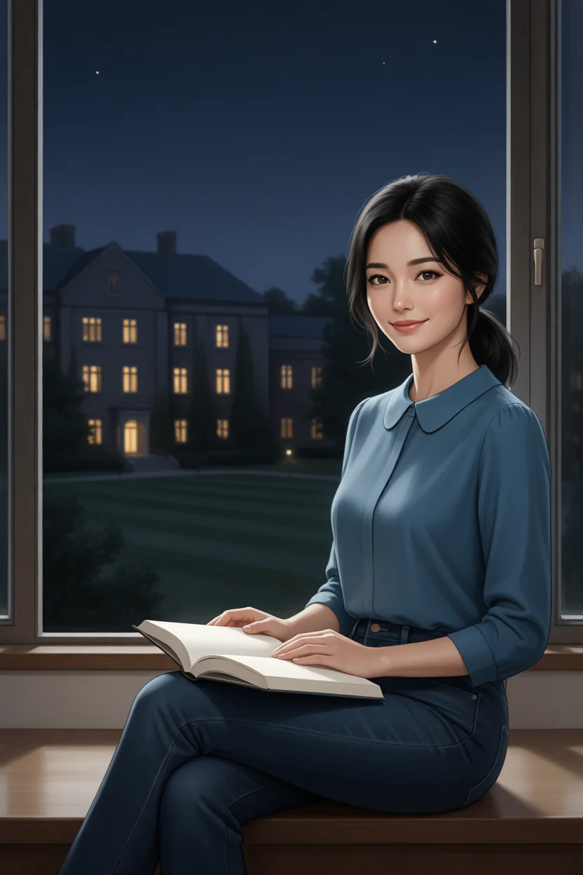 부산대 하정 조교 — 밤 · 도서관