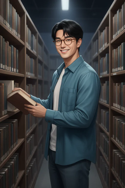 명훈 — 밤 · 도서관